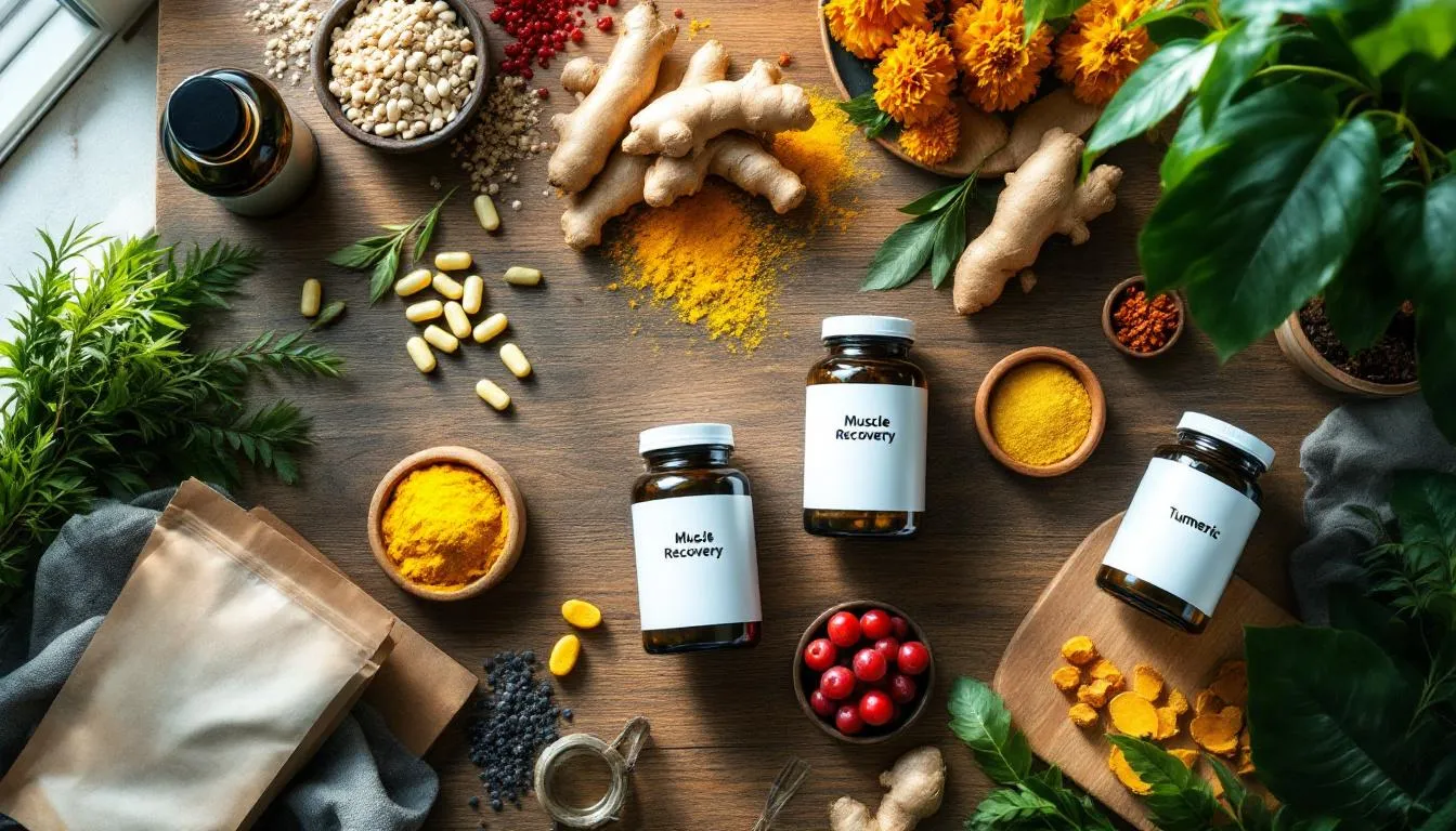 Représenatation de meilleurs suppléments naturels pour la récupération musculaire homme