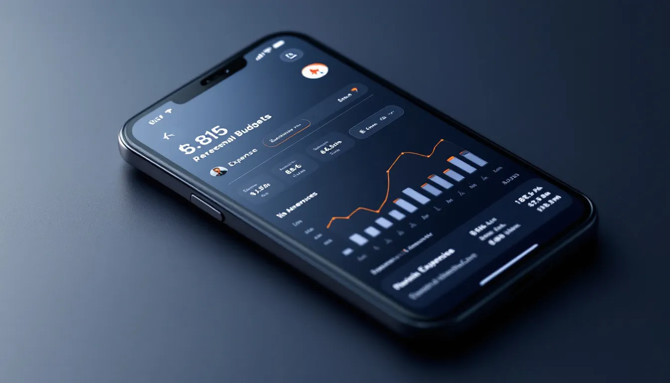Représenatation de application pour suivi de budget personnel homme
