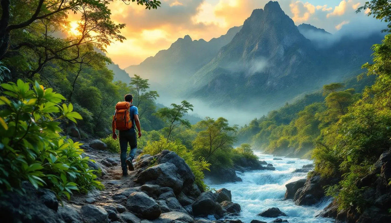 Représenatation de idées de voyages d'aventure pour hommes solos