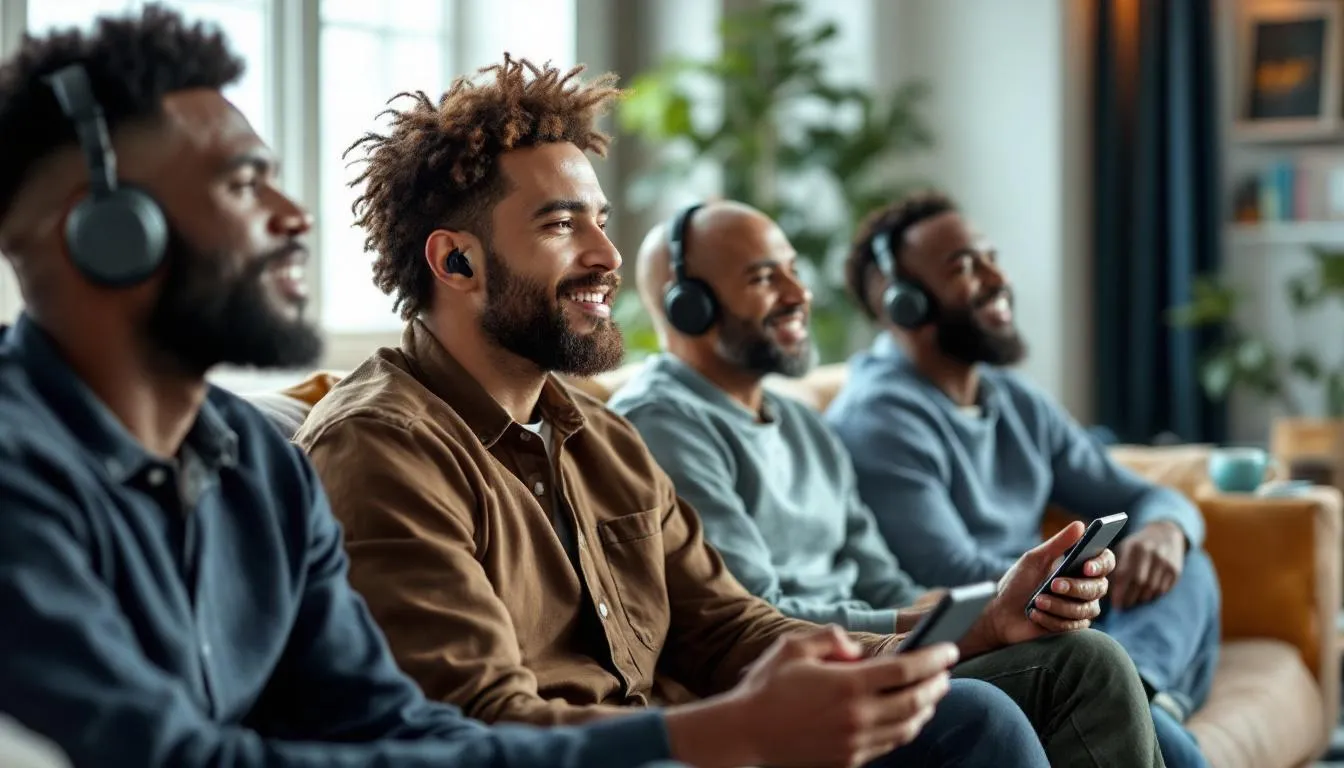 Représenatation de les meilleurs podcasts de développement personnel pour homme