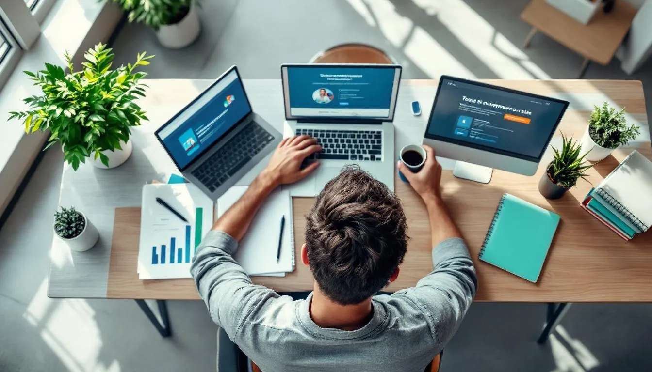 Représenatation de meilleures formations en ligne pour devenir entrepreneur homme