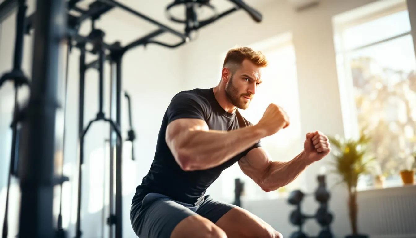 Représenatation de routine sportive rapide le matin pour homme pressé