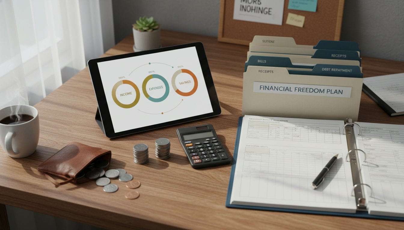 Représenatation de guide complet pour gérer son budget personnel et épargner