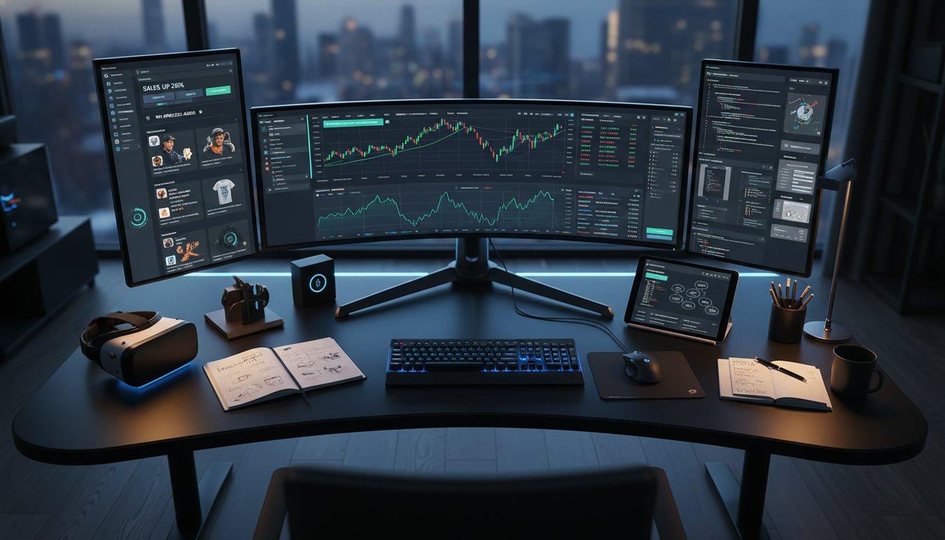 Représenatation de idées de business en ligne rentable pour hommes