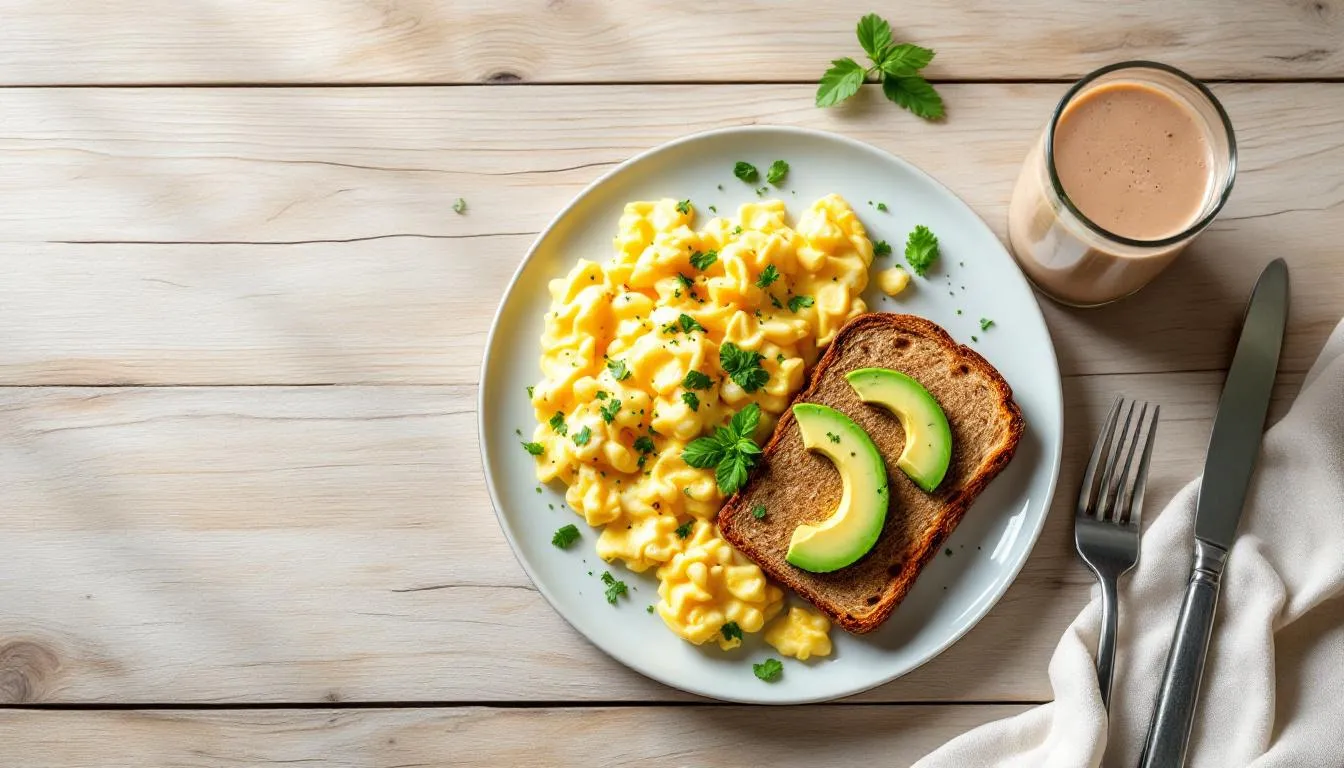Représenatation de recette petit déjeuner protéiné facile et rapide homme